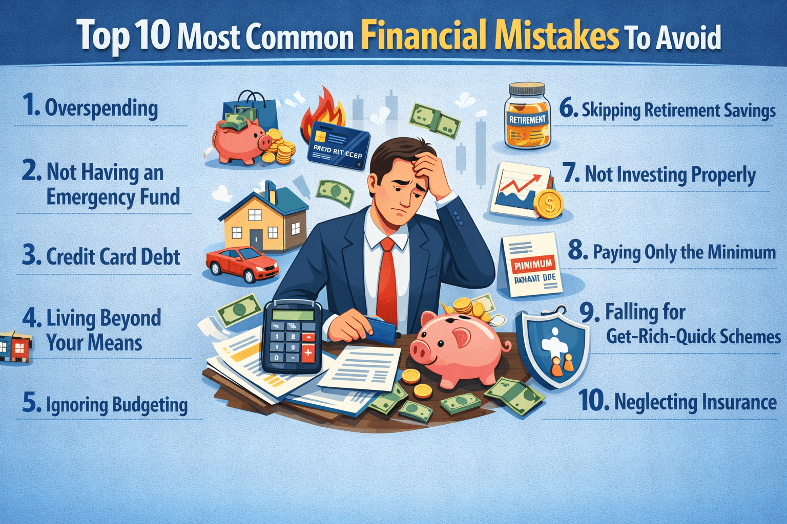 Top 10 Most Common Financial Mistakes To Avoid